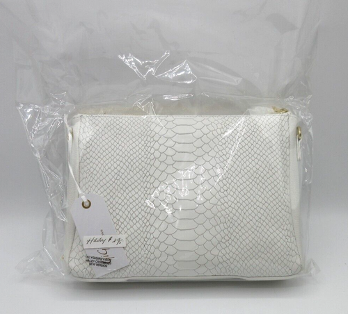 GiGi New York Hailey Leder Umhängetasche Python geprägt Neu mit Etikett weiß Liste 275 $ - Bild 10 von 15