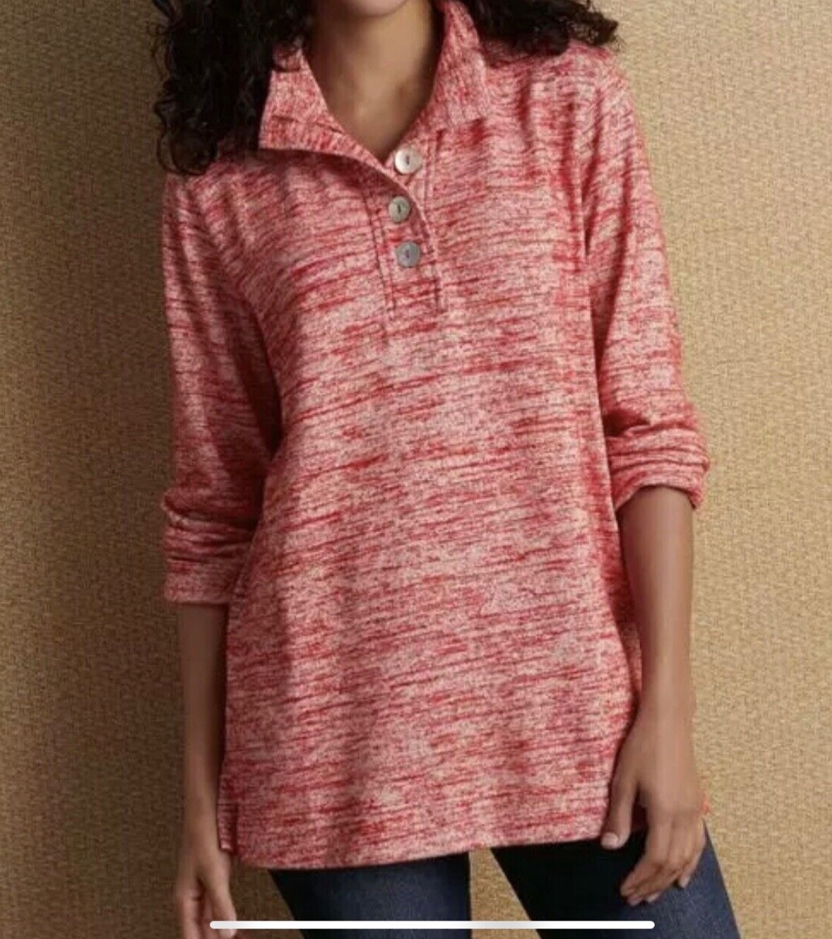 Soft Surroundings Touchable Tunic Pullover Pearl … - image 2