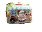 Santa Beach RV Airstream flamingo floatie surf board Glass Xmas Ornament Unique — photo 1