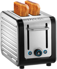 Dualit Architect 2 Slice Toaster &ndash; Stainless Steel & Black, Wide Slots, 26505