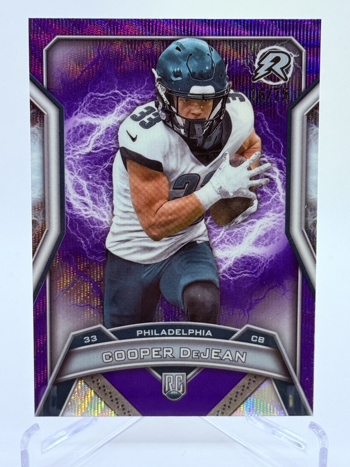 2024 Topps Resurgence Cooper DeJean Purple Surge #d/75 RC- Eagles ROOKIE #179