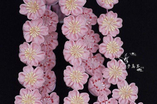 Japanese Kanzashi Cherry Tassel Hairpin Hair Stick Women Kimono Hair Accessories - Picture 9 of 9