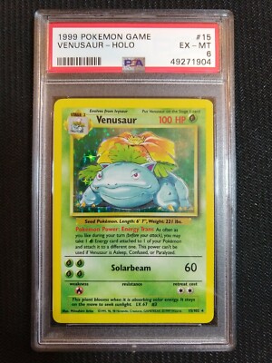 1999 venusaur pokemon card [1999-2000] #15 Prices | Base Set Captured in a crystal EXCELLENT CONDITION venusaur Holo Base