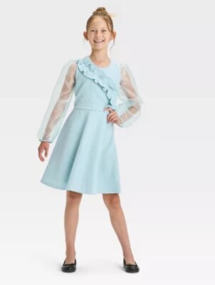 Beetlejuice Beetlejuice Astrid Costume Blue Dress, Size Girls 4/5 | eBay