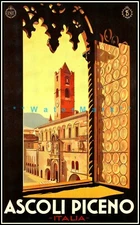 Italy 1932 Ascoli Piceno Vintage Poster Print Retro Style Travel Art 