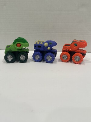 Spark Create Imagine Dino monster trucks - set /lot of 3 Moveable Dinosaur Heads