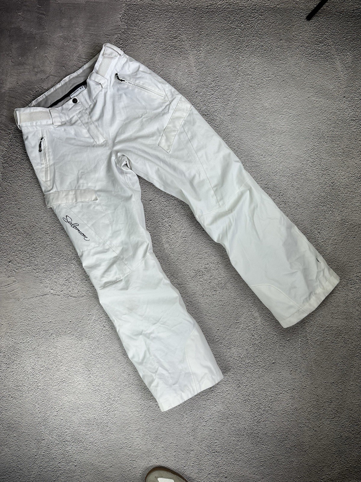 Salomon Pantalone Donna Bianco Sci Snowboard Taglia L Impermeabile Isolato Invernale