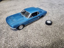Greenlight 1968 Ford Mustang GT Coupe Blue 1/18 Scale - NO BOX - MINOR DAMAGE