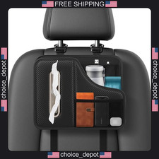 Car Back Seat Organizer with Tissue Holder and Cup Holders