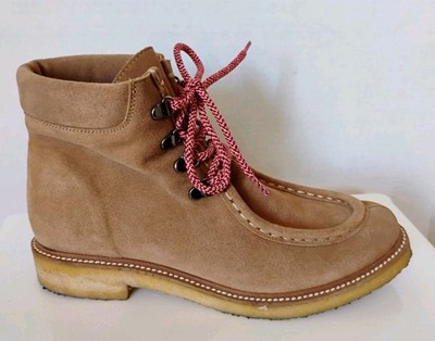''Pilcro Susanne for Anthropologie'' Lug Sole Hiker Boots in Tan Suede 8 1/2 or 39