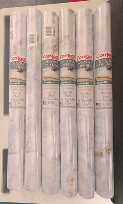CON-TACT BRAND CREATIVE  6pk SELF ADHESIVE, REMOVABLE METALLIC MARBLE 18FTX16IN
