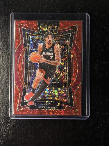 KEL'EL WARE 2024-25 SELECT CONCOURSE LEVEL RED DISCO PRIZM ROOKIE RC #02/49 SP