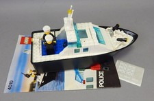 Vintage 1987 Lego 4010 Police Rescue Boat 100% Complete w/ Instruction decals