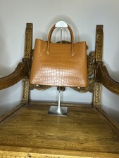 ORIGINAL SIAM KROKODILLEDER TASCHE 32 CM HELL...