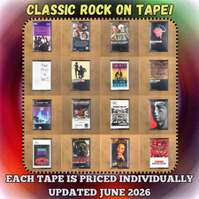 BUILD UR OWN CASSETTE LOT ALL TAPES PRICED 5 AND UP OVER 200 CLASSIC ROCK HITS