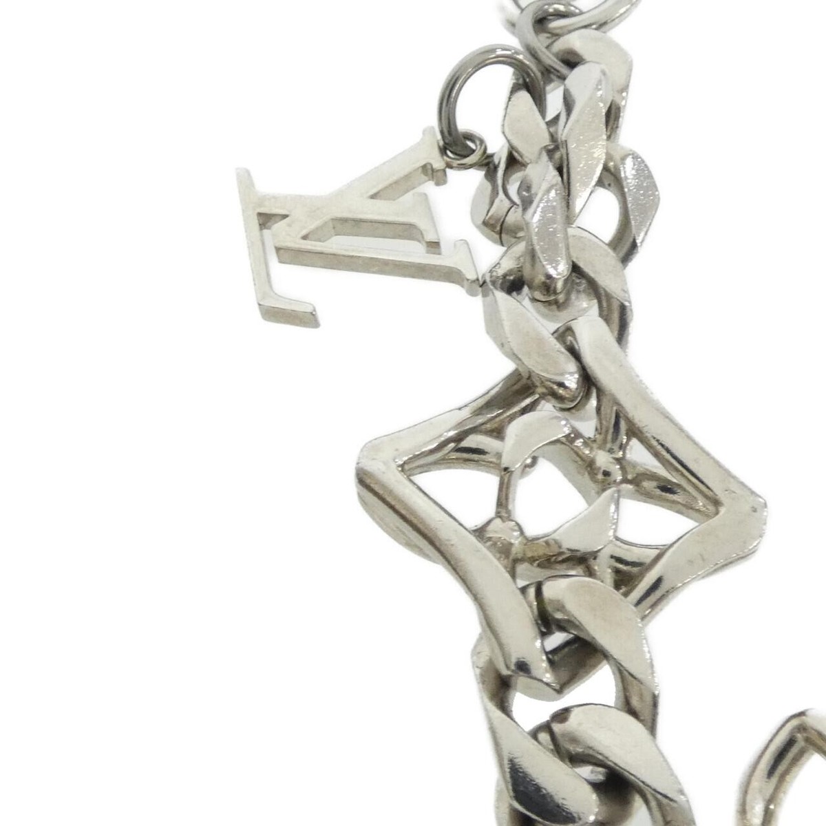 Authentic Louis Vuitton Bag Charm Monogram Giant Chain M01398 Key