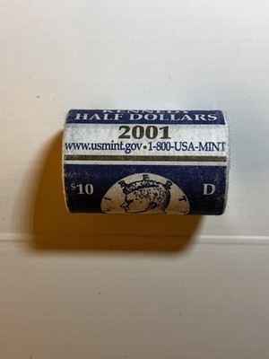  2001 D JOHN F. KENNEDY HALF DOLLAR ROLL UNCIRCULATED FROM THE US MINT 