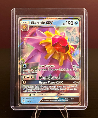 Pokemon TCG Starmie Gx Hidden Fates Ultra Rare 14/68