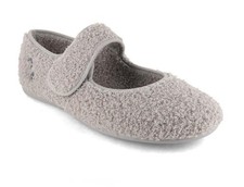 Thies Women Vegan Ballerina Slippers 'Teddy', grey