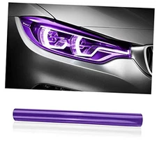 12 X 48inch Car Light Tint Film, Cuttable&Stretchability Car Headlight Purple