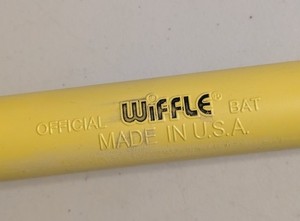 Vintage Official Wiffle Ball Bat - Generation 3 - Made In U.S.A. - Thin Yellow 