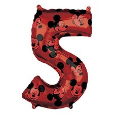 Disney Mickey Mouse 26" Number 5 Foil SuperShape Balloon