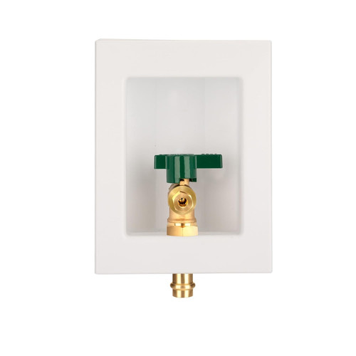 Pre-Assembled Ice Maker Outlet Box, 1/2-Inch Press X 1/4-Inch OD Compression wit