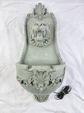 Large Antique Cast Plaster/Resin Lion Head In/Out Wall Water Fountain Lavabo
