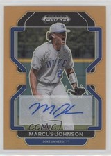 2022 Panini Prizm Draft Picks Neon Orange 9/20 Marcus Johnson #PDP112 Auto 12in