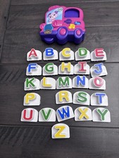Leap Frog ABC School Bus Pink Purple Phonics Alphabet Letters Magnetic Missing Q