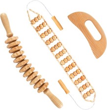 3 in 1 Wood Therapy Massage Tools Maderoterapia Kit Lymphatic Drainage