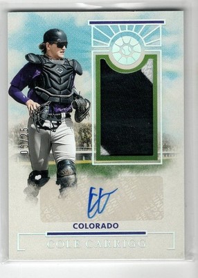2024 Panini Boys of Summer Holo Silver Cole Carrigg /25 Patch Auto RC | Rockies