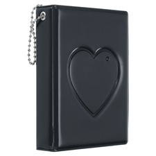 3 Inch Mini Photocard Binder Album with 32 Pockets for Collection Black