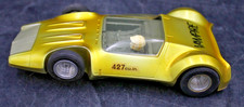 1960s Vtg MONOGRAM 1/24 Slot Car VAMPIRE Thinge Gold w/ Driver Insert 