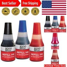 Dye-Based 0.9oz Red Ink Refill for Traditional and Self-Inking Stamps