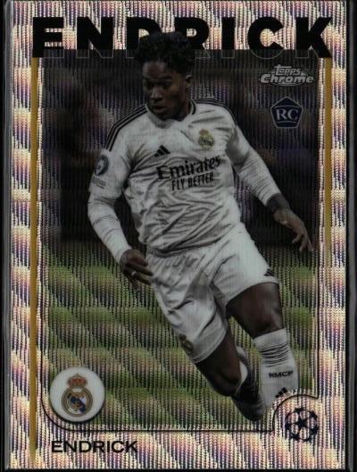 2024-25 Topps Chrome UEFA Club Competitions #100 Endrick Wave Refractor