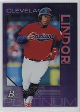 2020 Bowman Platinum Wal-Mart Purple 112/250 Francisco Lindor #26 7xr