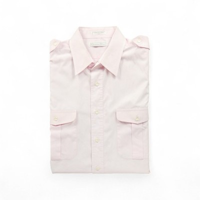 Christian Dior Klassisches Herren Hemd Größe L uni rosa #QWE7025