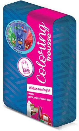 Multiprint Clutch Trousse Pj Mask, Made in Italy, 3 Stempel und Buntstifte, Malb