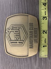 2013 Handy Handyman Club Brass Belt Buckle Lifetime Member