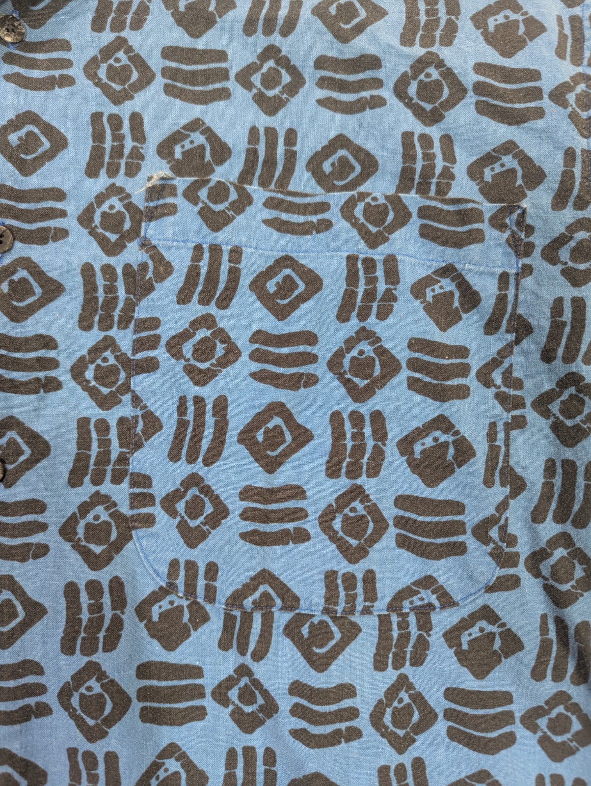 Vintage GAP Blue Patterned Button Down Front Pock… - image 4