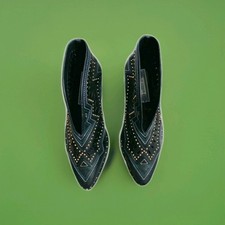 Ivy Kirzhner Vero Leather Ankle Women's Boots  Cucio Studs NY Black Size 6.5 M