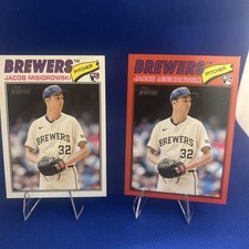 2026 Topps Heritage - Jacob Misiorowski #144 Red Border And Base Card (RC)