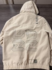 Disney Star Wars Reflective Graphic Hooded Jacket Size Small Beige Windbreaker