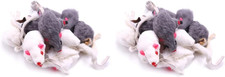 Real Rabbit Fur Mice Toys Pet Toy Children'S Toys 24-Pack