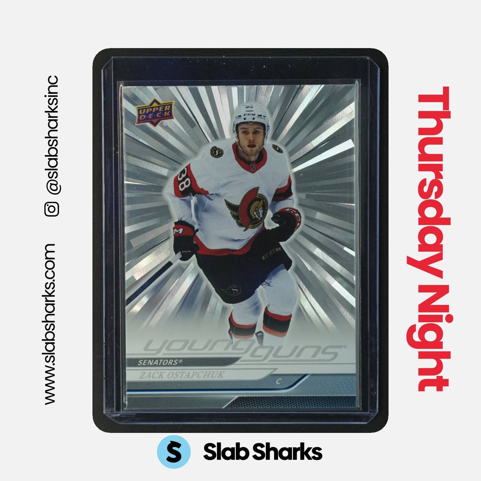 2024 UPPER DECK #209 ZACK OSTAPCHUK OUTBURST SILVER YOUNG GUNS RC ROOKIE