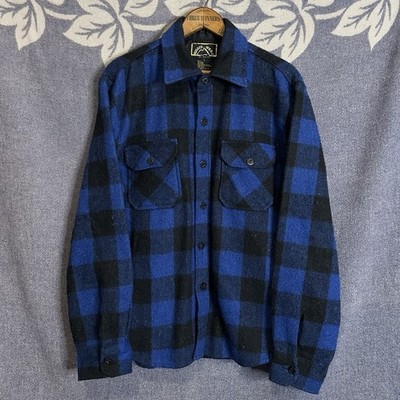 VTG Rugged Wear RSVP CPO Flannel Shirt Men s Large Plaid Lumberjack Rockabilly