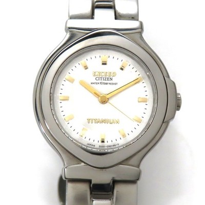 CITIZEN Exceed Women's Watch Quartz Titanium Silver White Dial 23mm