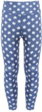 Id Ideology Big Girls Ditsy Daisy 7/8 Length Leggings-Blue Cast