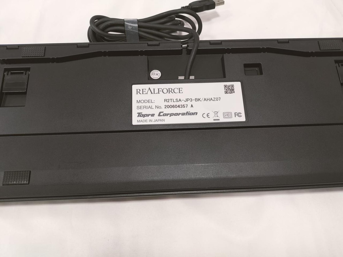 REALFORCE TKL R2TLSA-JP3-BK Japanese Layout Silent Keyboard Used